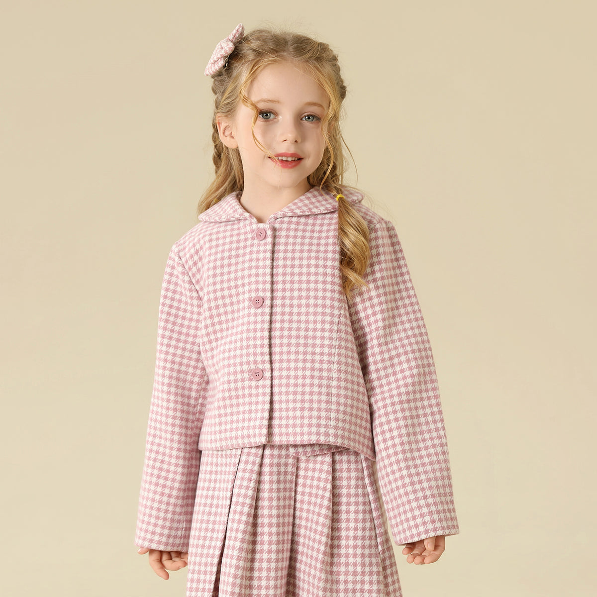 Checked Jacket For Girls