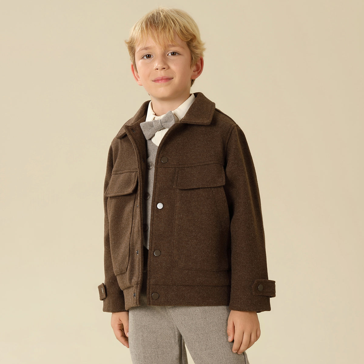 Solid Jacket For Boys