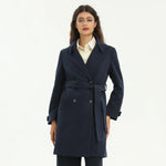 Navy Elegant Plain Jacket for Women Image