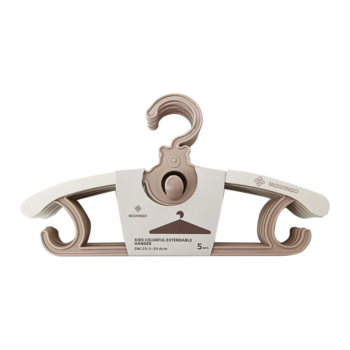 Free Coco Cream Kids Colorful Extendable Clothes Hanger 5PC Image