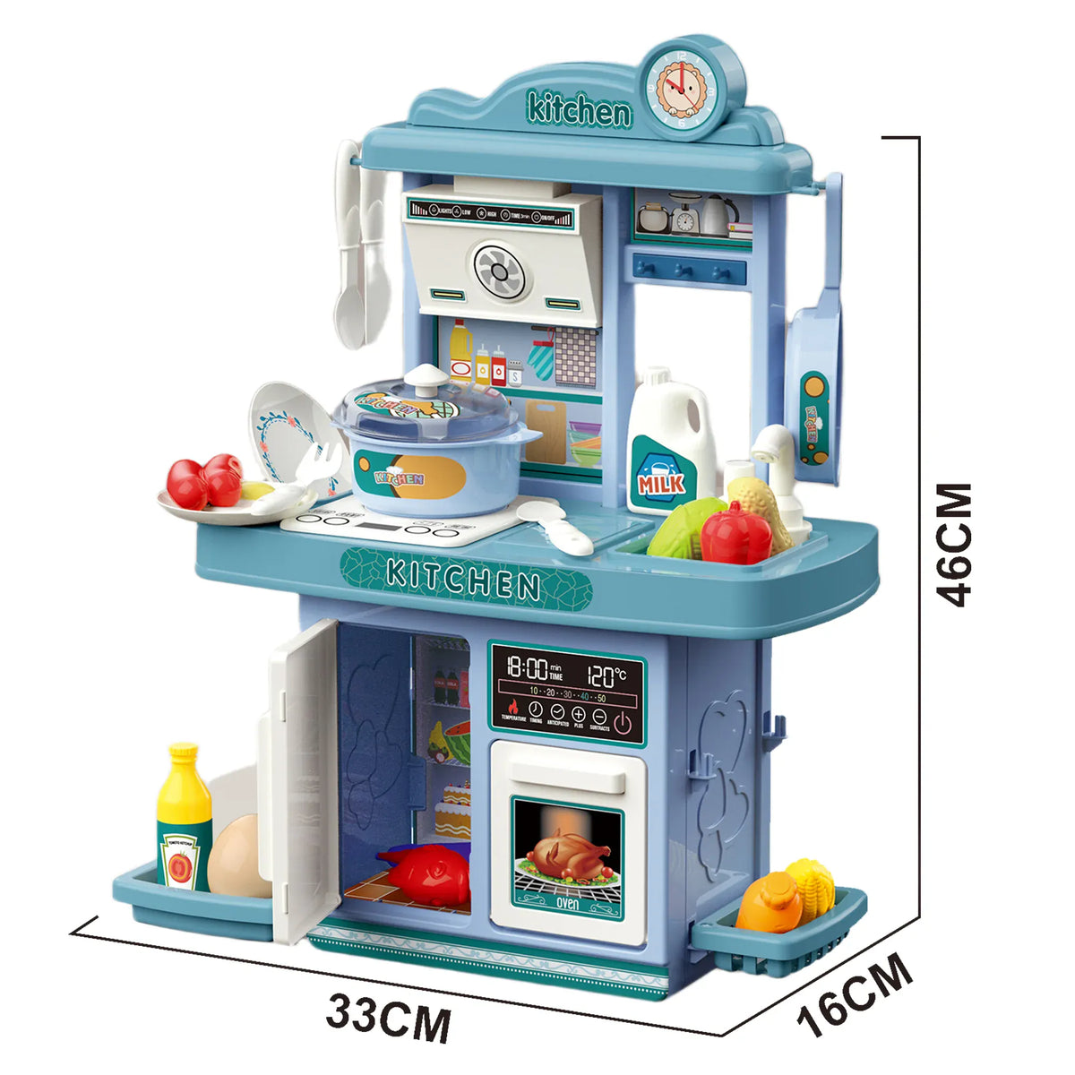 3Y Blue Kitchen Toys 25Pcs for Boys Image