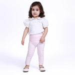 Pink Basic Leggings For Baby Girl Image