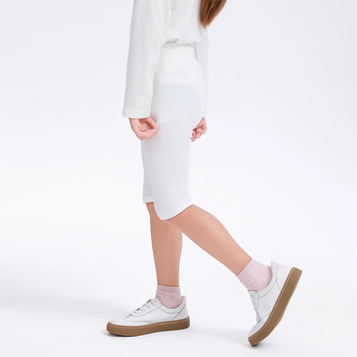 Plain Uniform Leggings for Girls Image