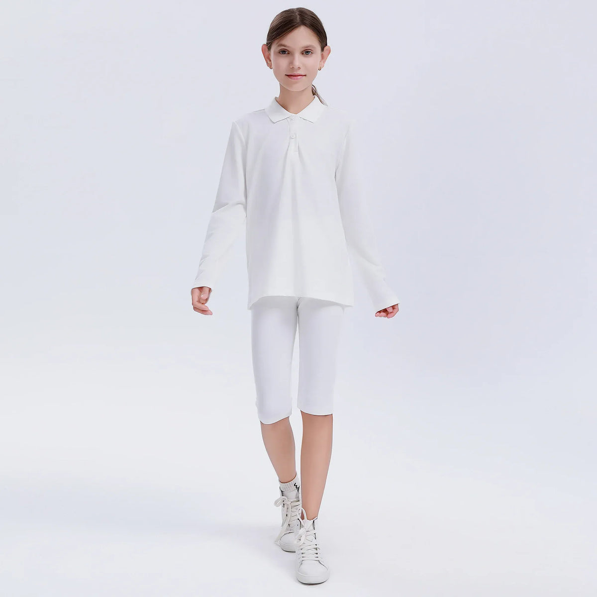Plain Uniform Leggings for Girls Image