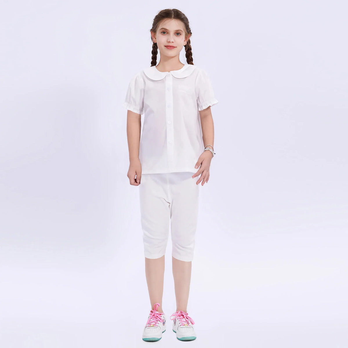 Embroidery Basic Leggings for Girls Image