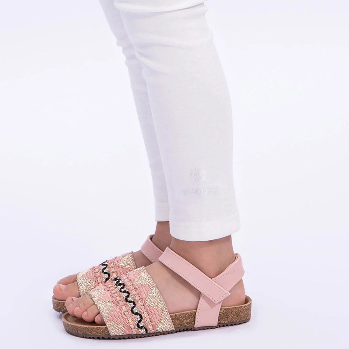 Embroidery Basic Leggings for Girls Image