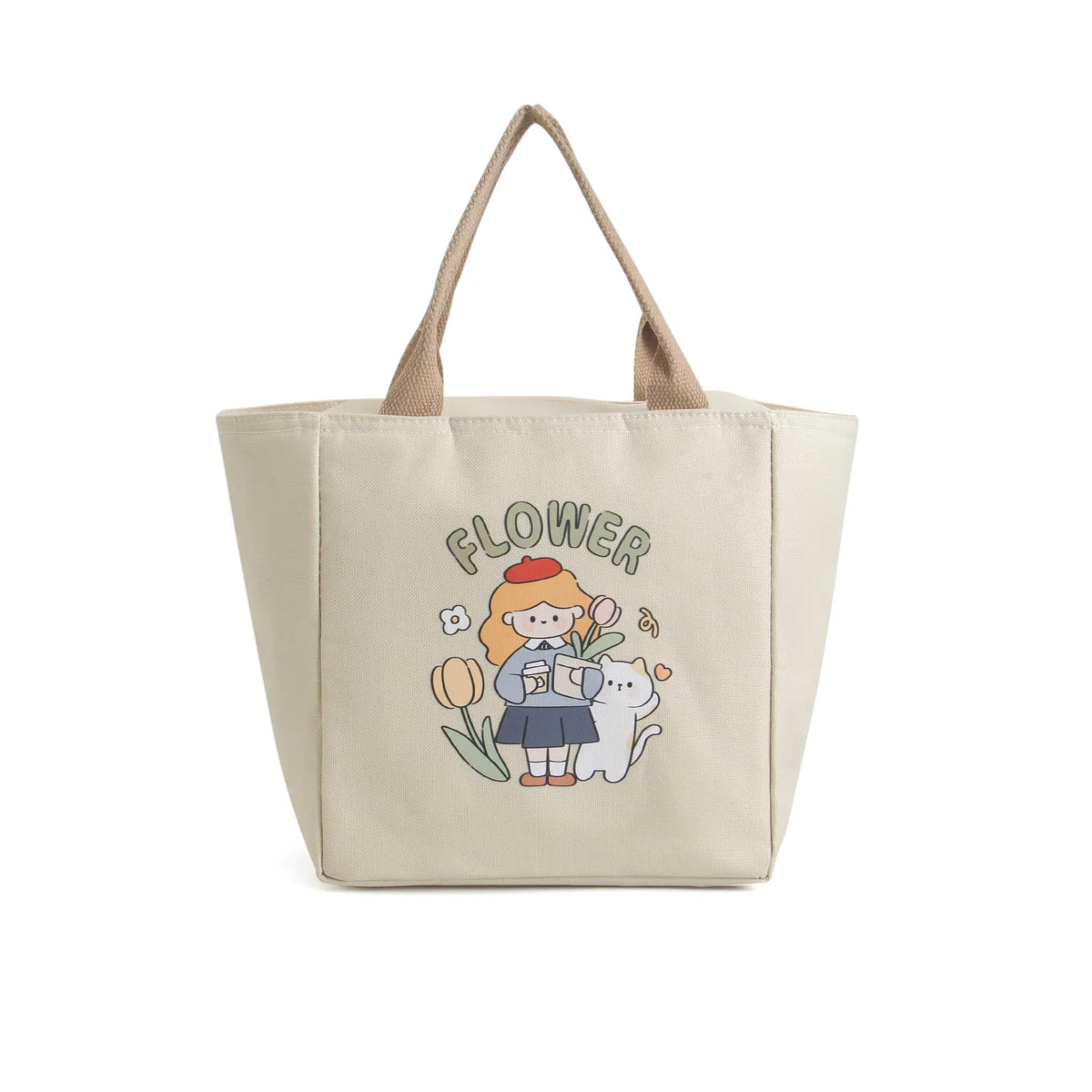 Free Beige Lunch Bag for Girls Image