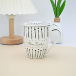 330Ml Stripe Mug With Flower and Strips Design Image