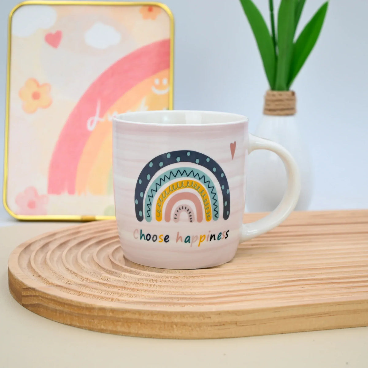 330Ml Pink 1 Mug With Colorful Design Image