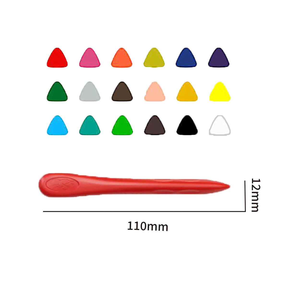 Non Stick Triangular Crayon (18 Colors) Image
