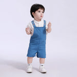 Printed Overalls for Baby Boy Image