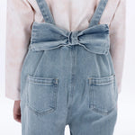 Casual Washed Jeans Overalls for Girls Image