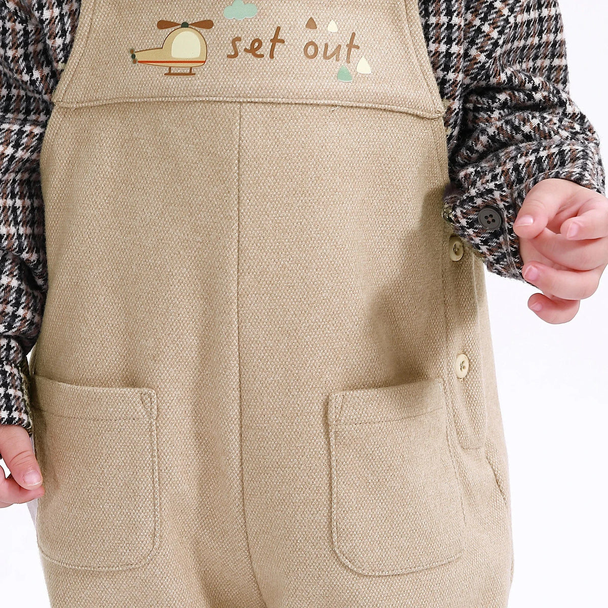 Casual Printed Overalls for Baby boy Image