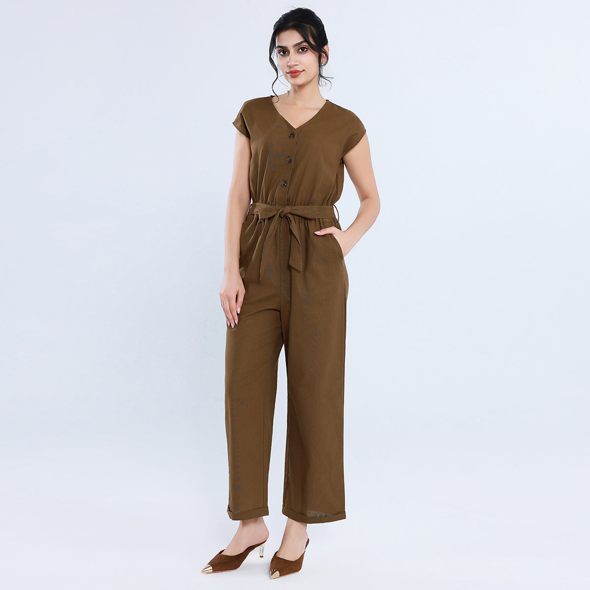 Casual Plain Overalls for Women