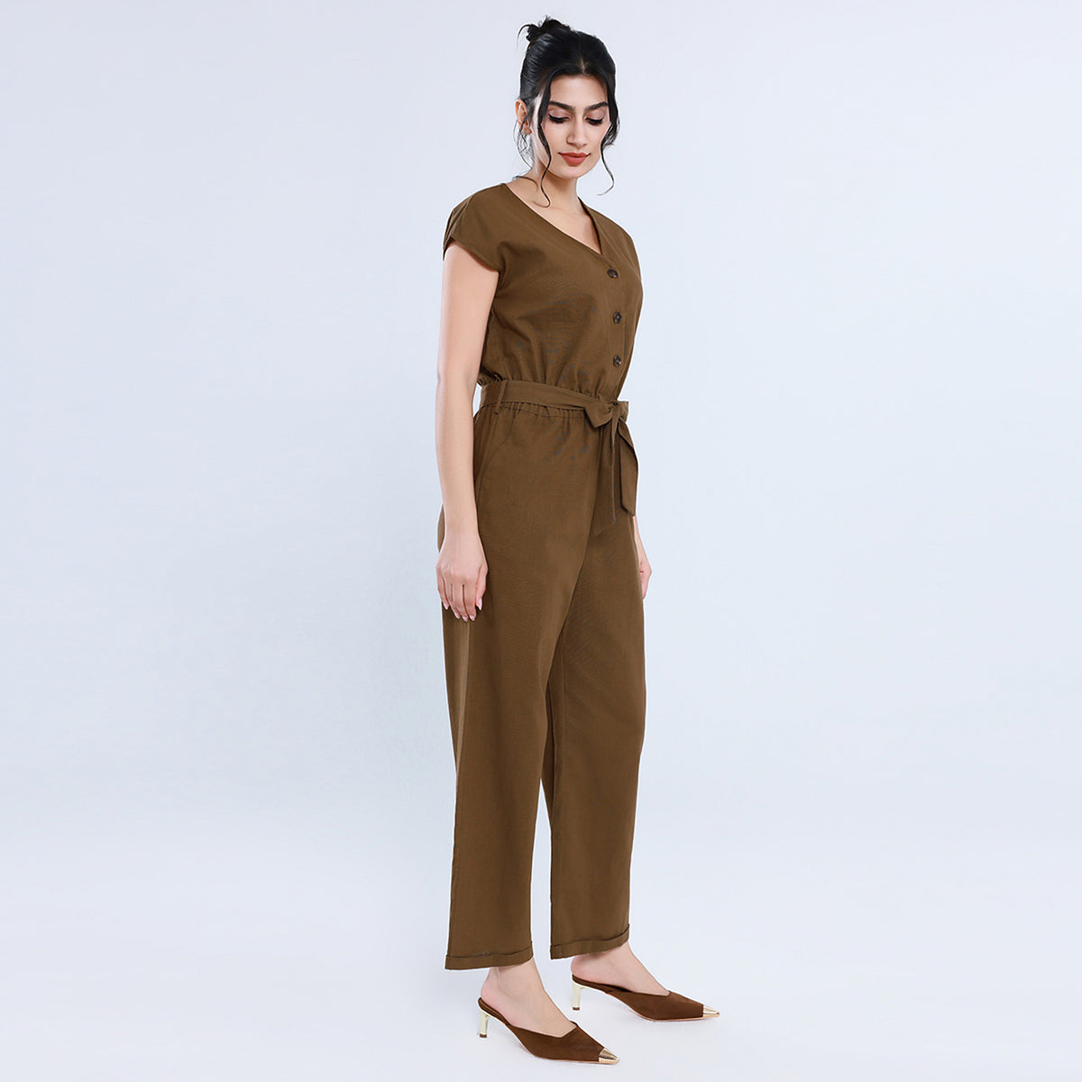 Casual Plain Overalls for Women