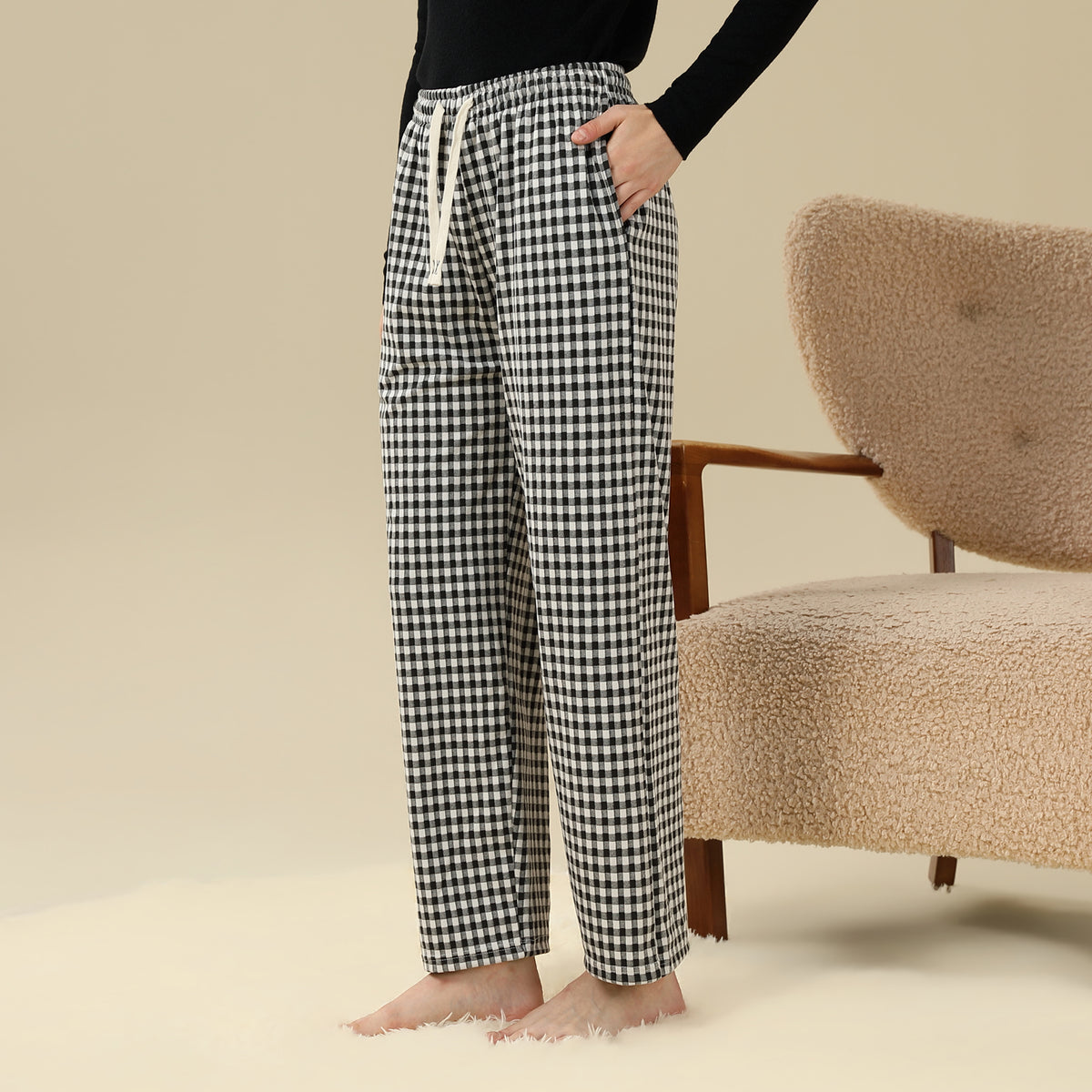 Checked PajamaPants For Women