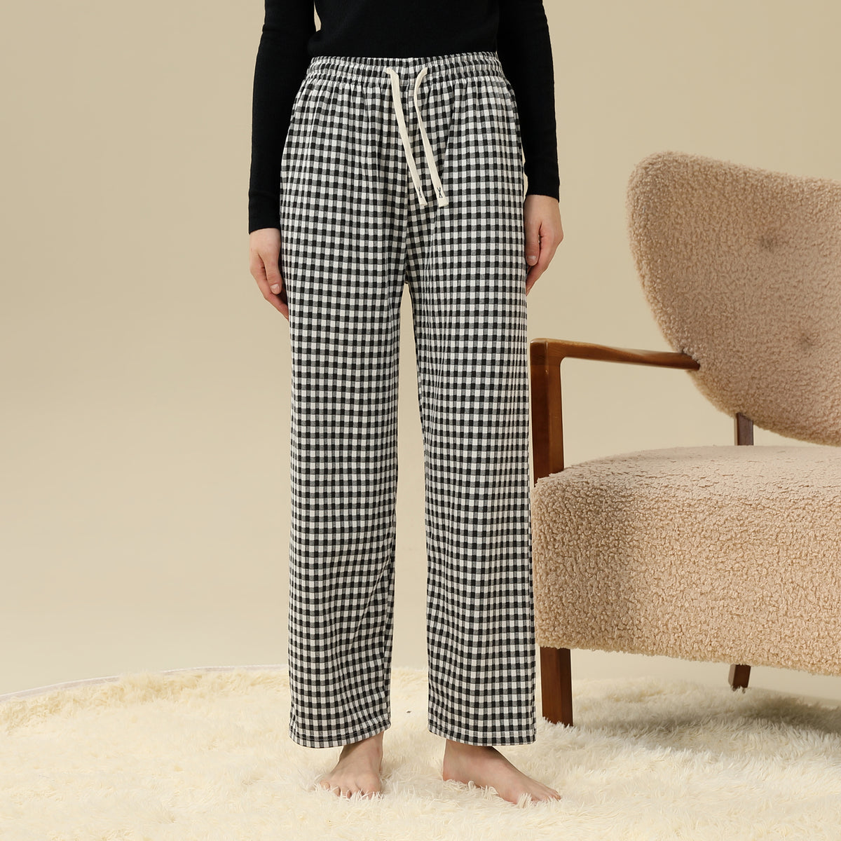 Checked PajamaPants For Women