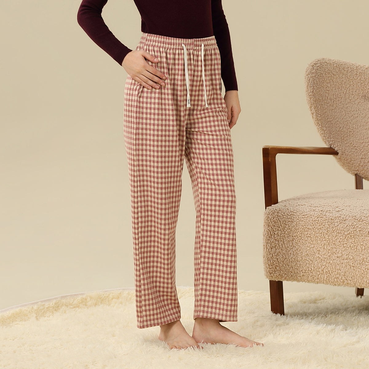 Checked PajamaPants For Women