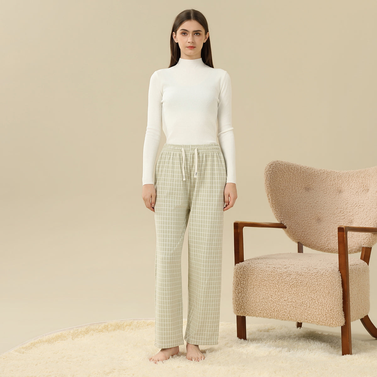 Checked PajamaPants For Women