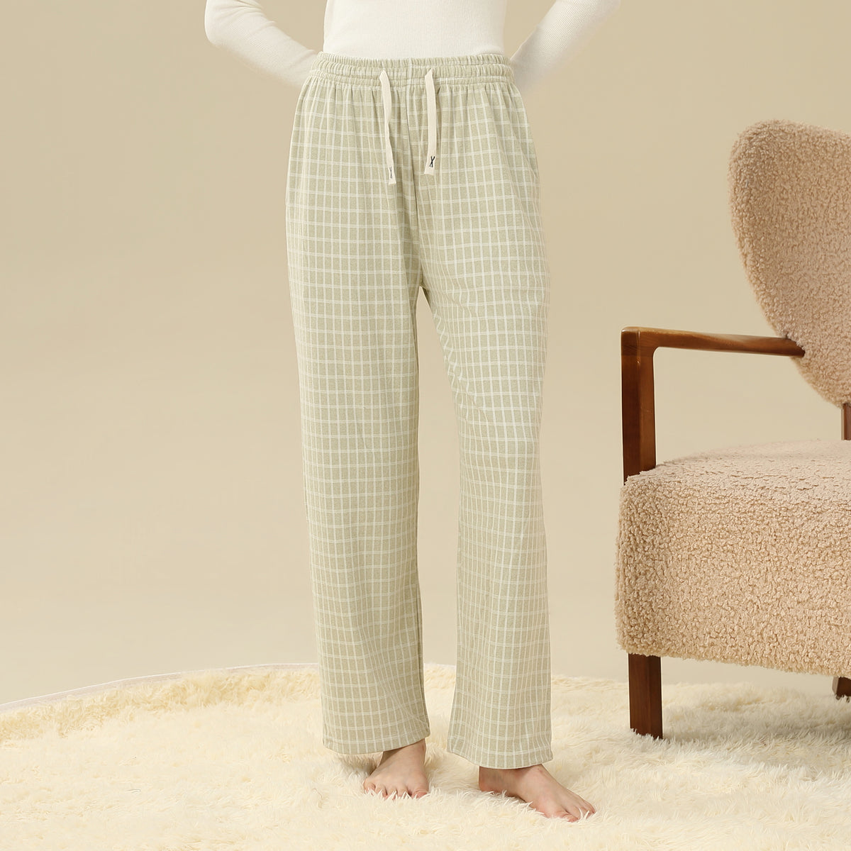 Checked PajamaPants For Women