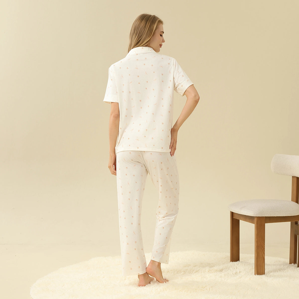 Floral Pajama Set 2Pc For Women
