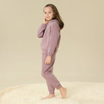 Hoodie:Printed,Pants:Plain Pajama Set-2Pc For Girls
