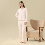 Jacket:Laced,Pants:Printed Pajama Set-2Pc For Women