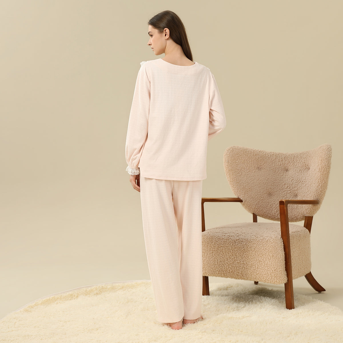 Jacquard Pajama Set-2Pc For Women
