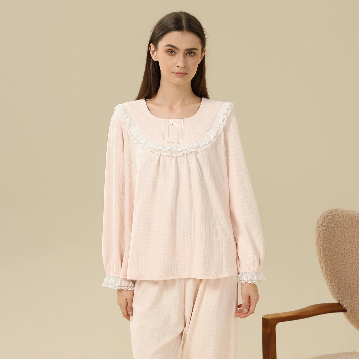 Jacquard Pajama Set-2Pc For Women
