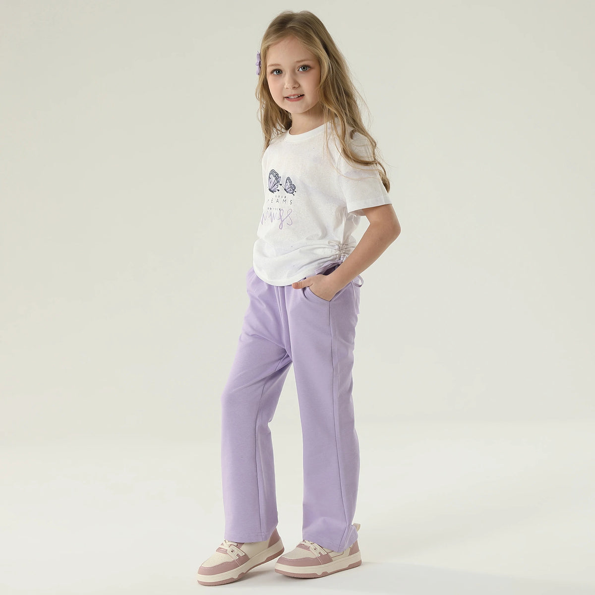 Plain Pajama Set-2Pc For Girls