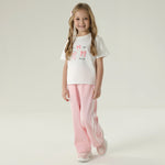 طقم بيجاما مطرز - قطعتان للبنات