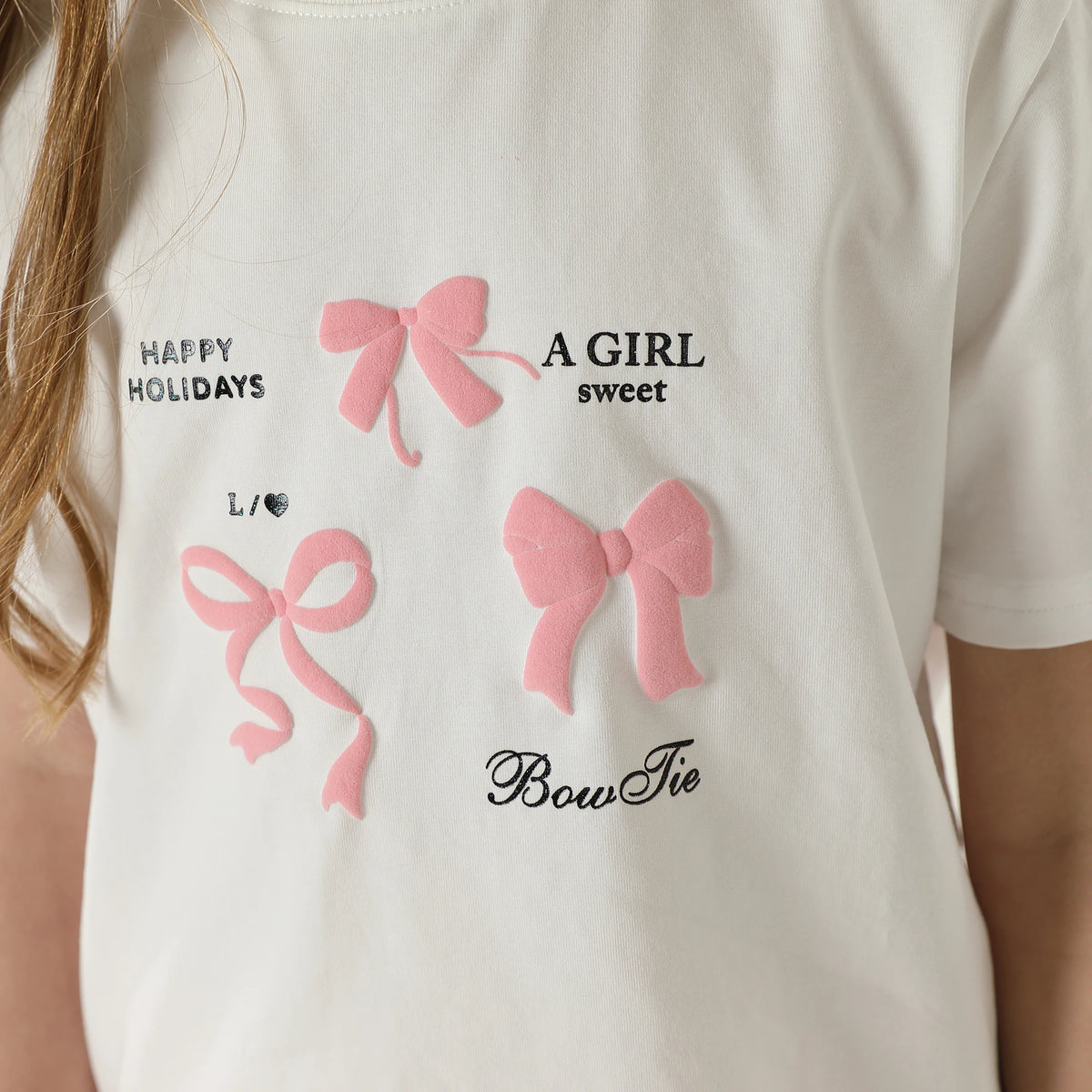 طقم بيجاما مطرز - قطعتان للبنات