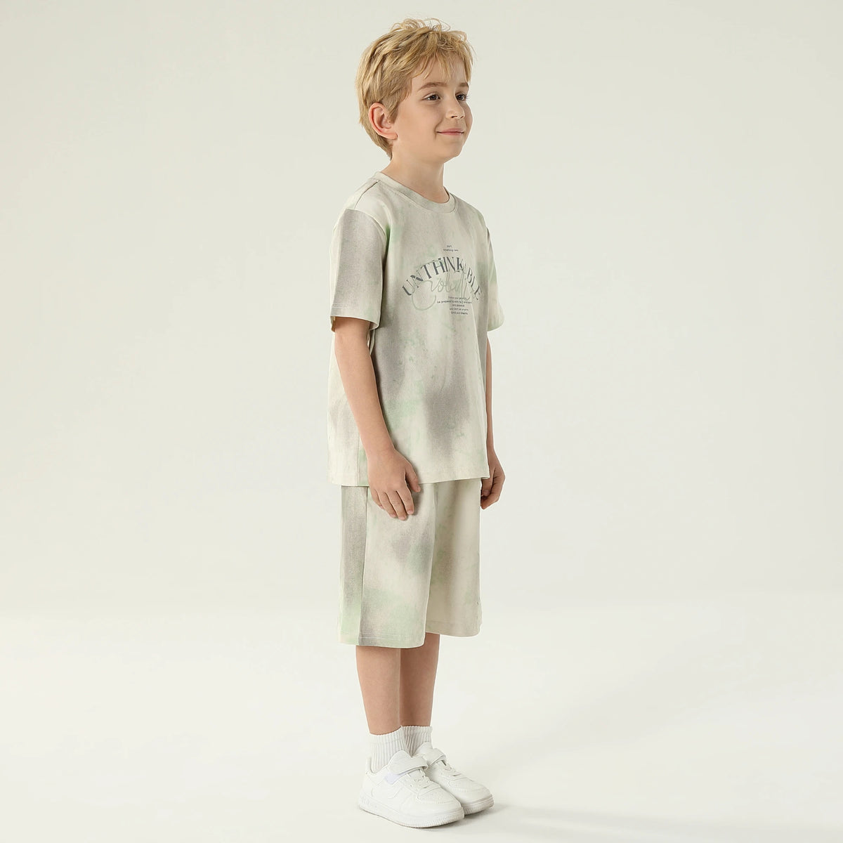 طقم بيجاما مزين بطباعة 2 قطعة للأولاد