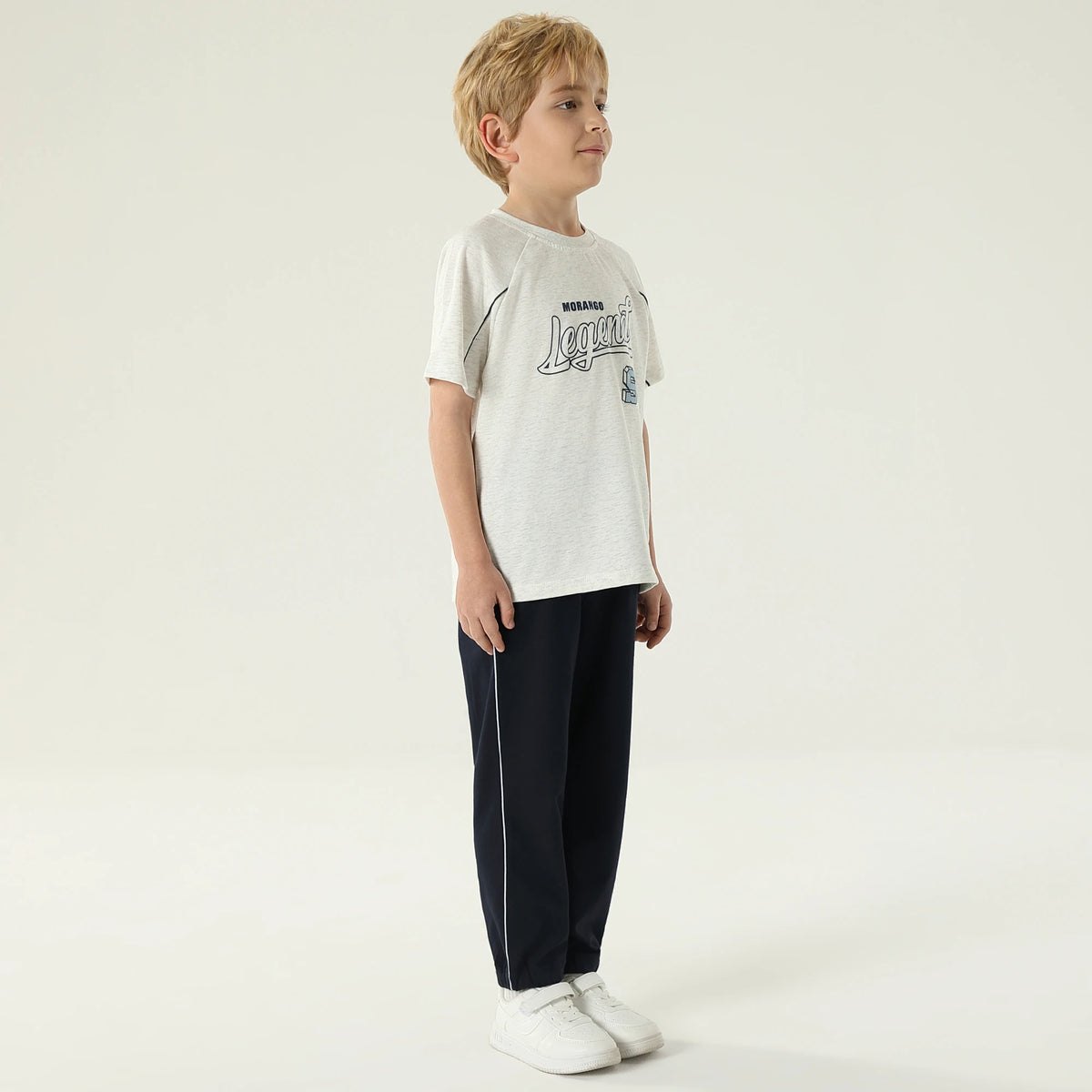 طقم بيجاما مطرز - قطعتان للأولاد