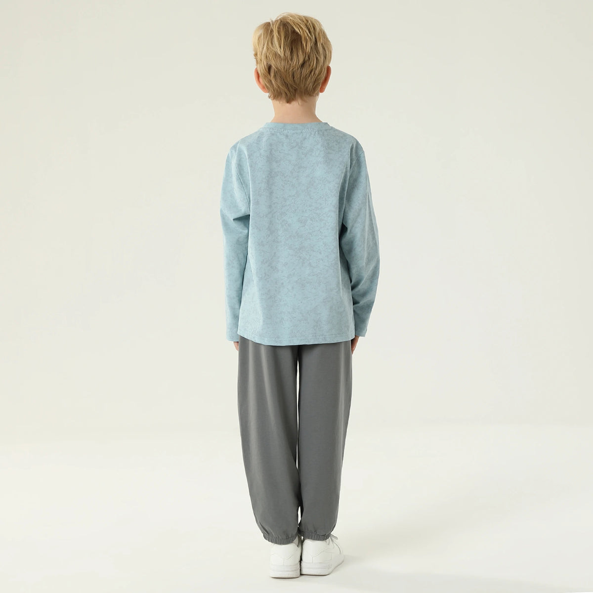 طقم بيجاما ساده 2 قطعة للأولاد