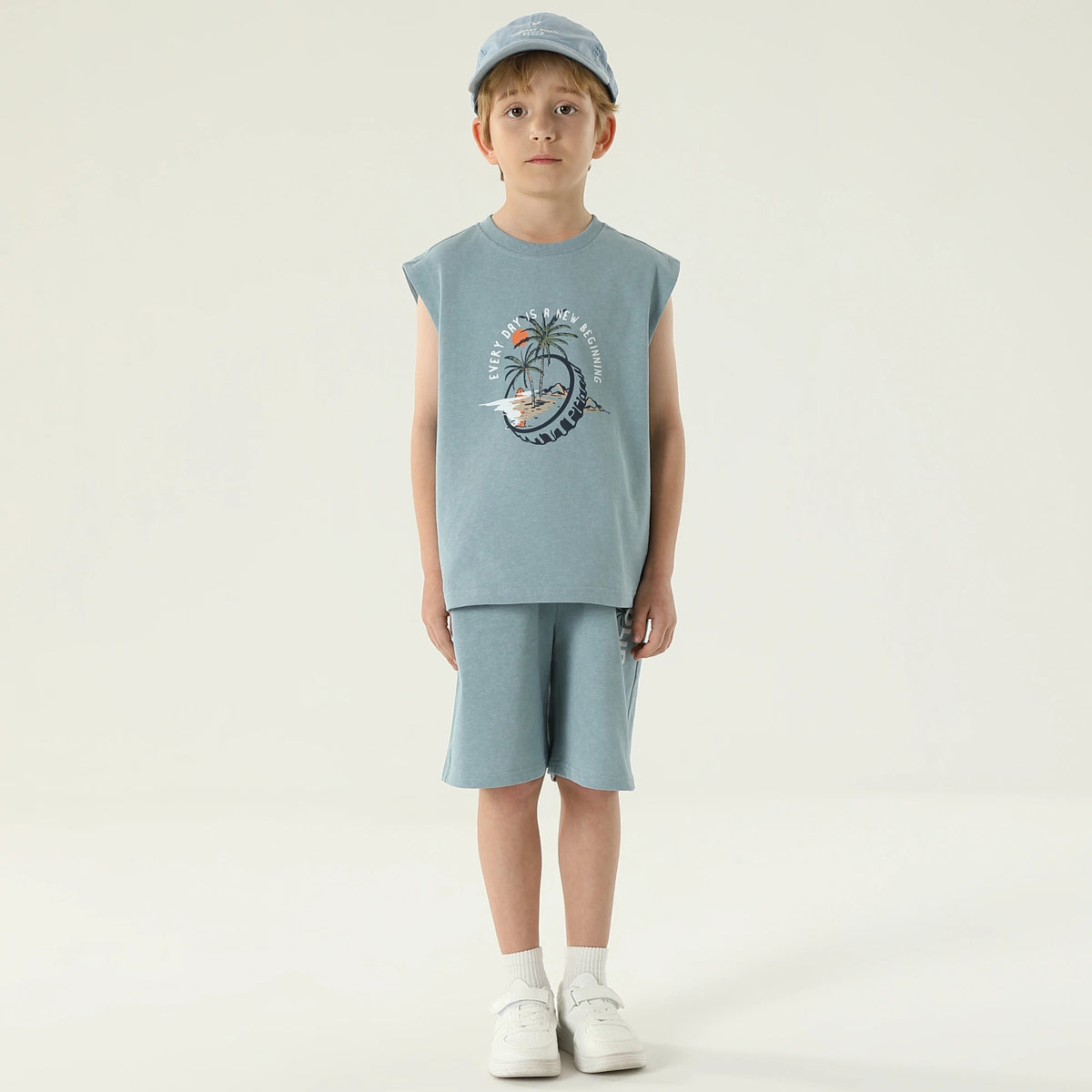 طقم بيجاما مزين بطباعة 2 قطعة للأولاد