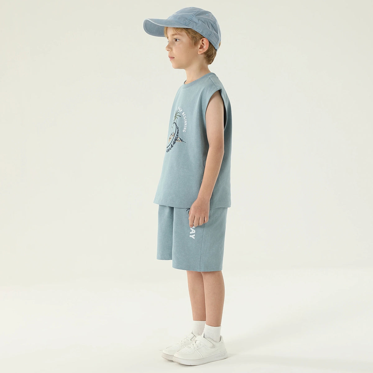 طقم بيجاما مزين بطباعة 2 قطعة للأولاد