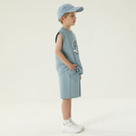 طقم بيجاما مزين بطباعة 2 قطعة للأولاد