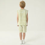 طقم بيجاما مزين بطباعة 2 قطعة للأولاد