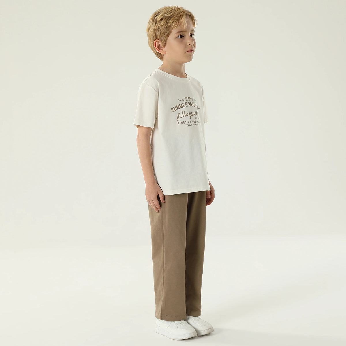 طقم بيجاما مزين بطباعة 2 قطعة للأولاد