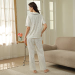Jacquard Pajama Set-2Pc For Women