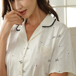 Jacquard Pajama Set-2Pc For Women