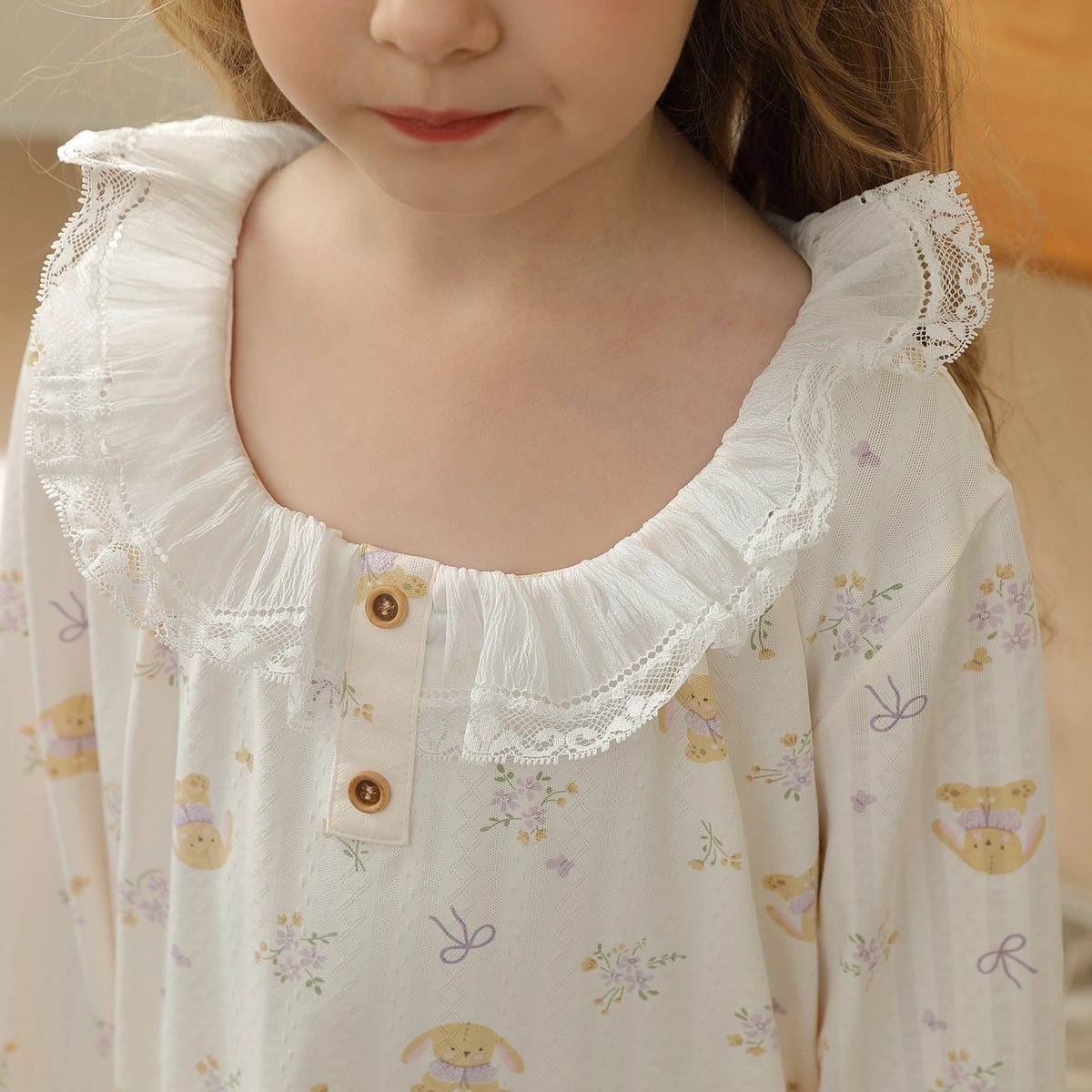 بيجاما مزينة بطباعة للبنات