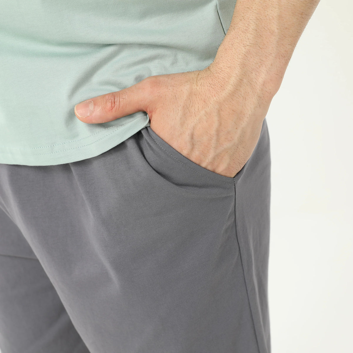 Plain Pajama Set-2Pc For Men