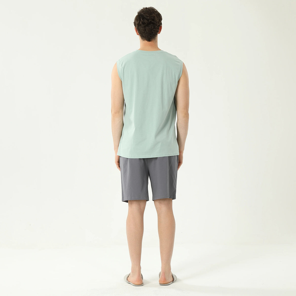 Plain Pajama Set-2Pc For Men