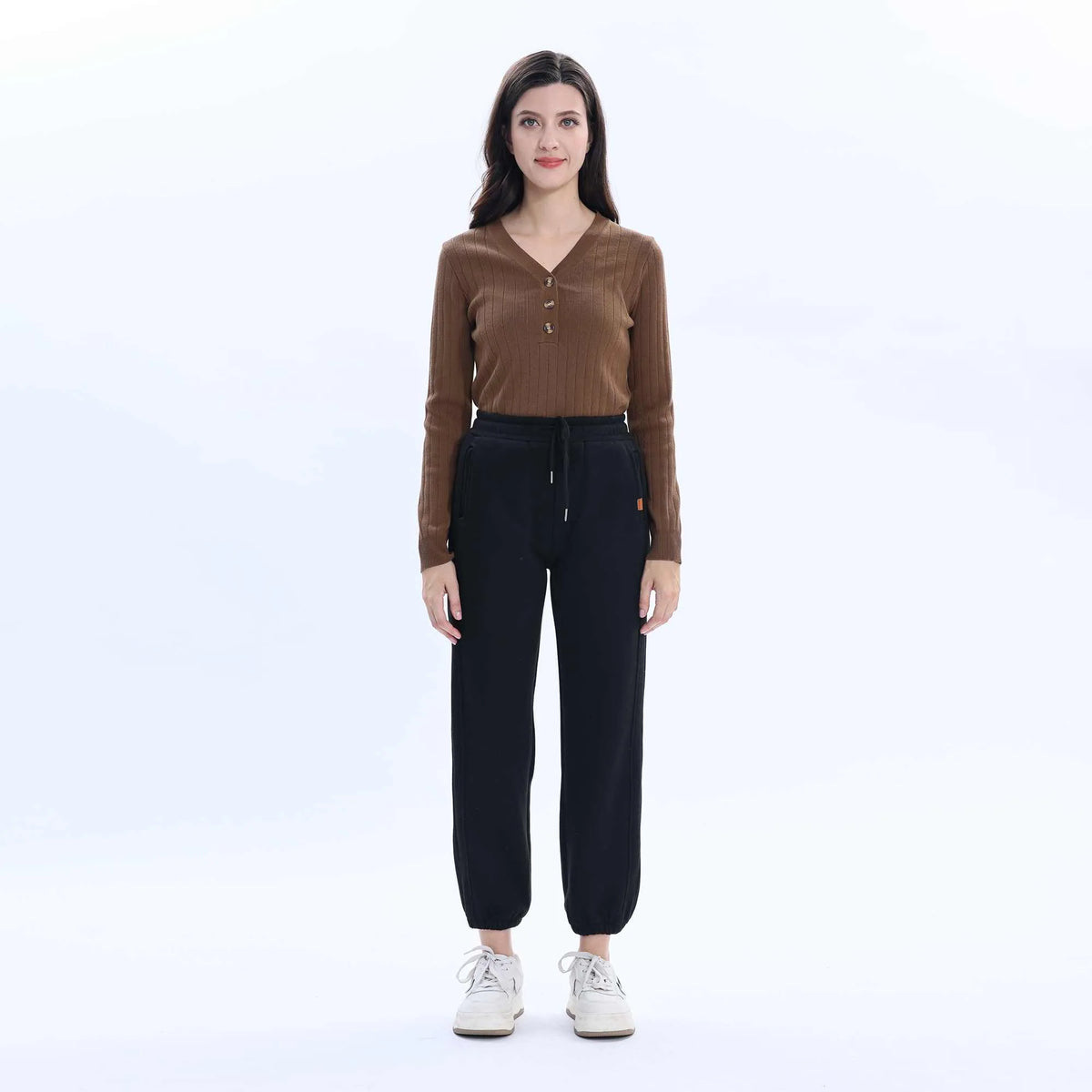Ankle-Tied Basic Pants For Women