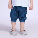 Blue Floral Pants for Baby Girl Image