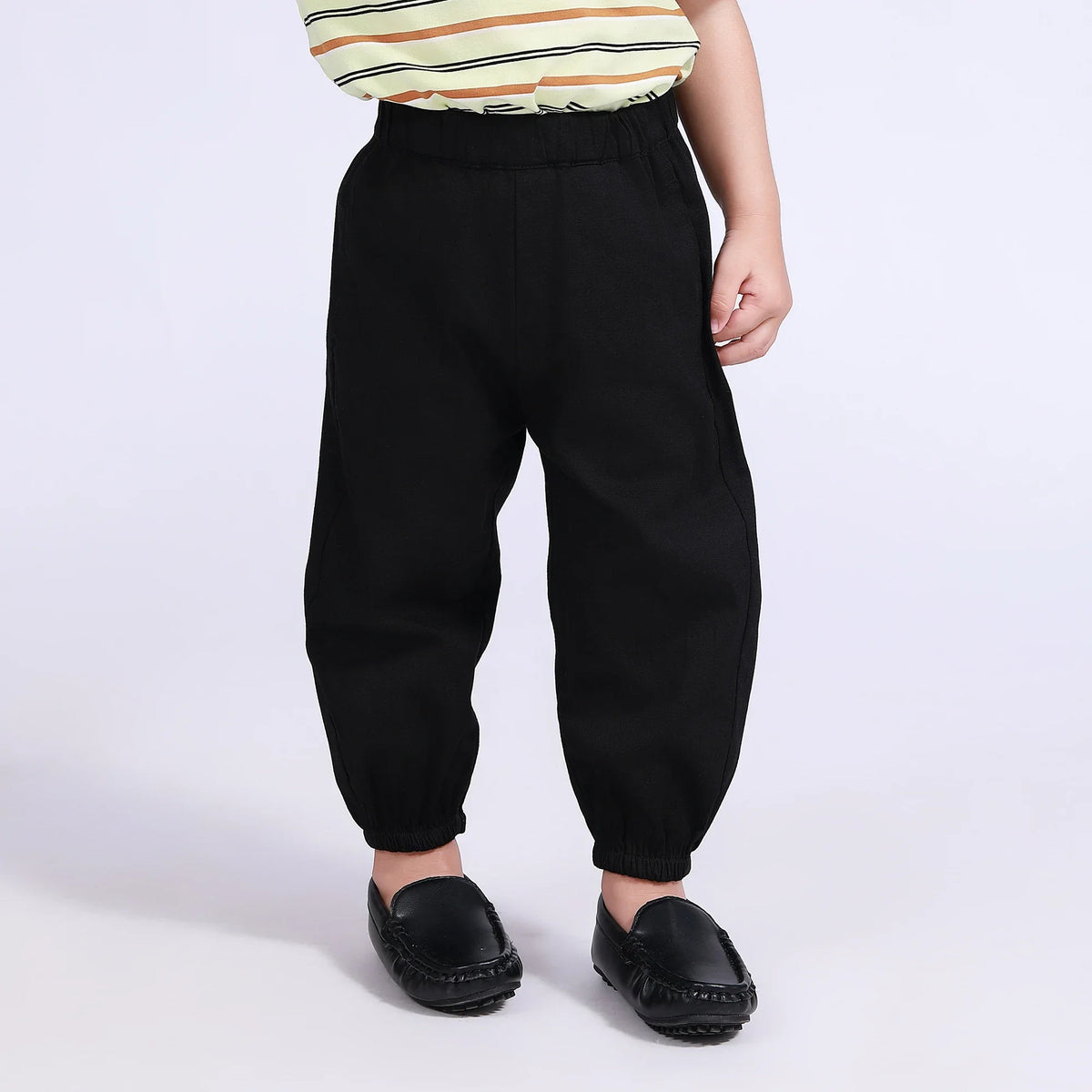 Black Plain Pants for Baby Boy Image