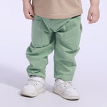 Grass Green Plain Pants for Baby Boy Image