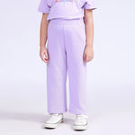 Purple Plain Pants for Girls Image